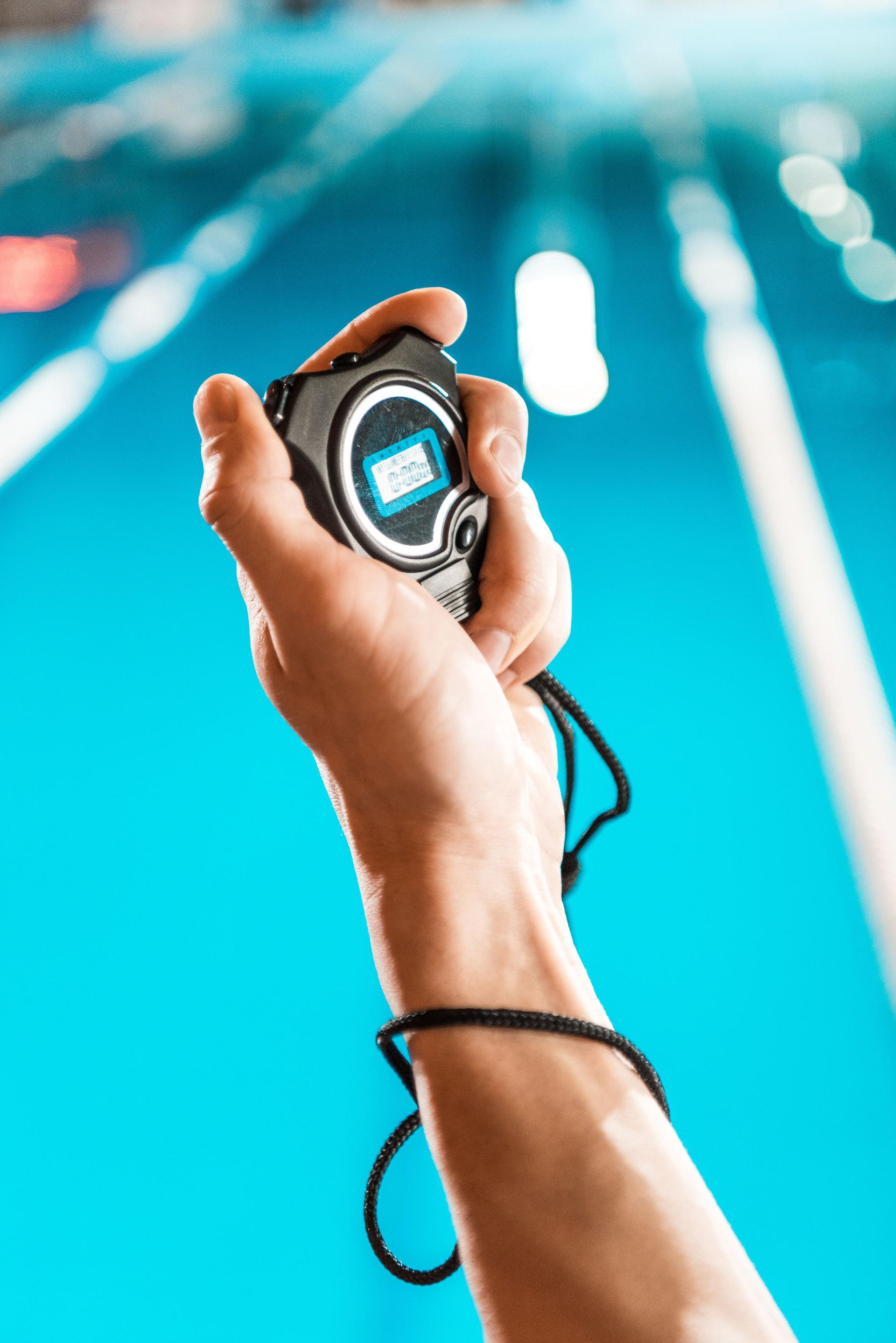 swim trainer with stopwatch